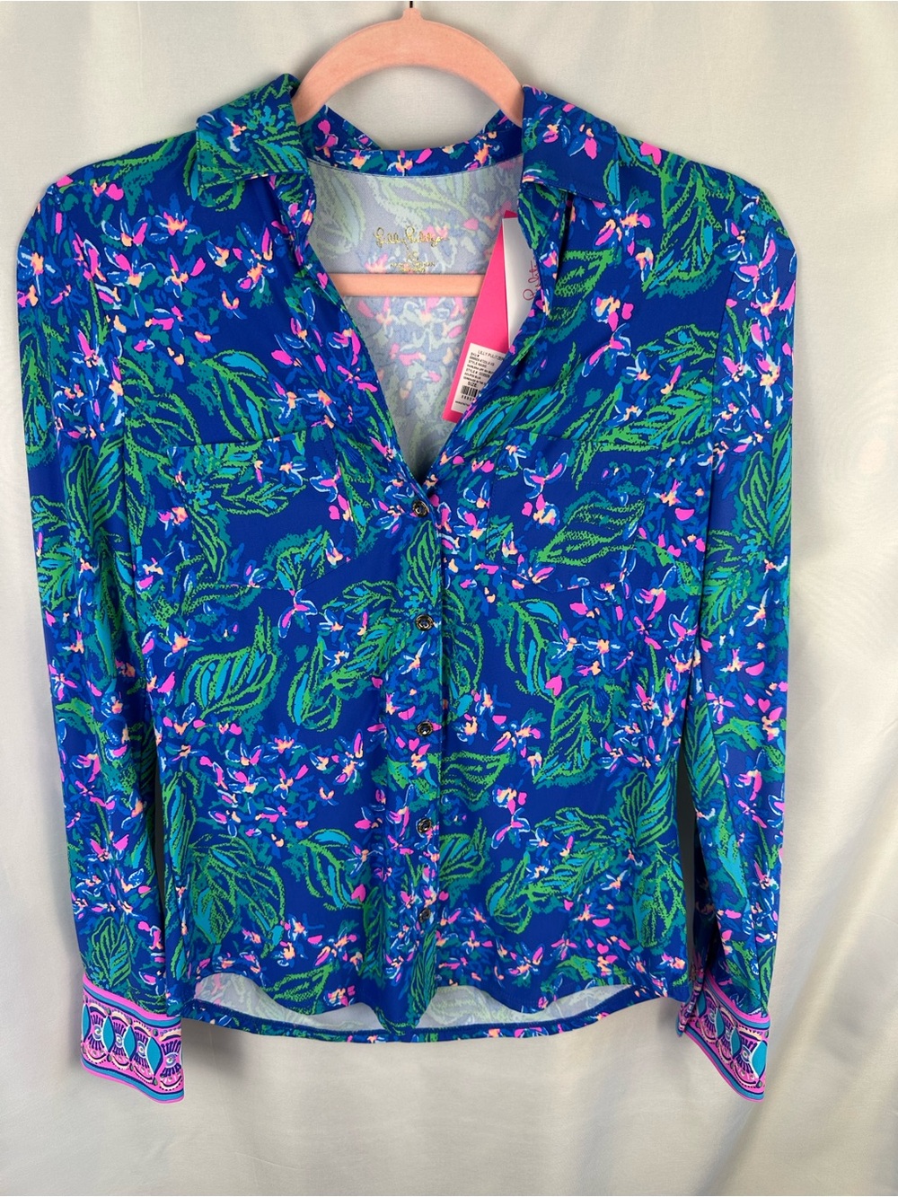 Lilly Pulitzer NWT, XS Marlena UPF 50+ eclipse blue serenade in the shade008509